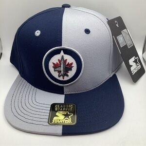 Winnipeg Jets NHL Starter Pin Wheel Flat Bill Snapback Cap Hat